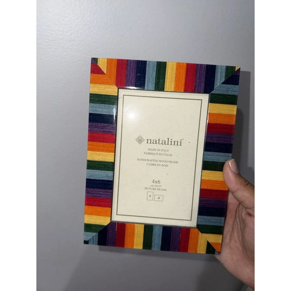 Natalini Multicolor Rainbow Picture Frame Fits 4x6